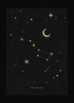 Ursa Major constellation gold foil print by Cocorrina & Co studio