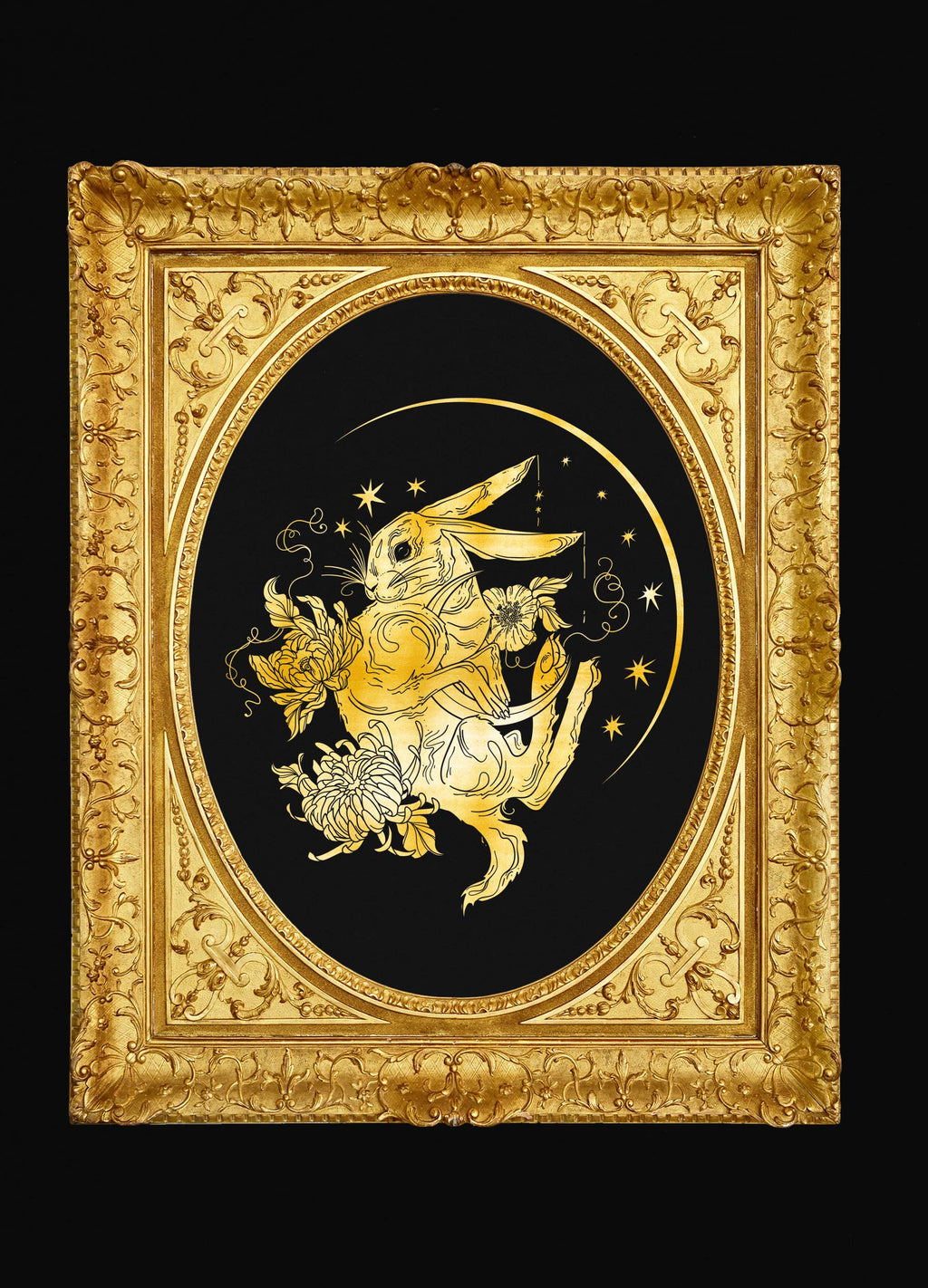 Year of Rabbit gold foil art print by Cocorrina & Co