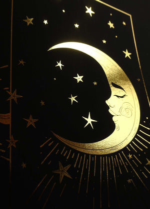 You've Changed Sun Moon gold foil art print on black paper by Cocorrina & Co