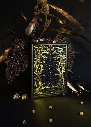 The Herbology Journal in black and gold foil. A Botanical grimoire for witches by Cocorrina & Co Shop